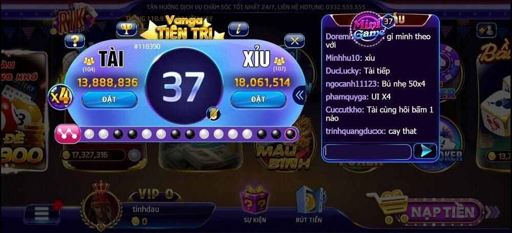 Kho game khủng của cổng game Rikvip