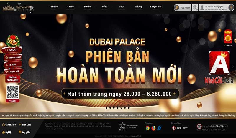 Dubai Palace – Game bài tặng GIFTCODE tân thủ lên tới 1 Triệu