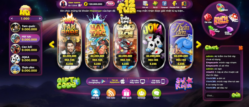 12Fun - Sân chơi giải trí top đầu trên làng game online