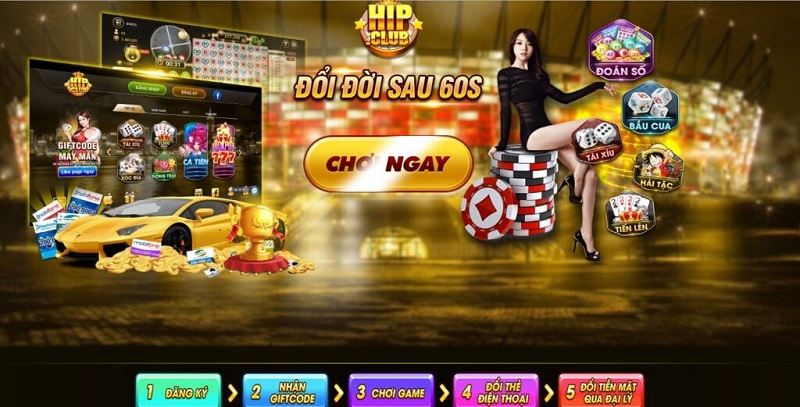 Hip Club – Cổng game bài, slot đổi thưởng HOT nhất