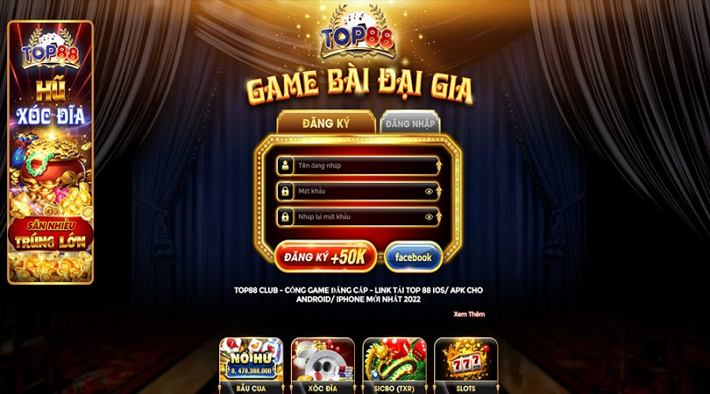 Đánh giá Top88 - cổng game hot, trúng tiền to