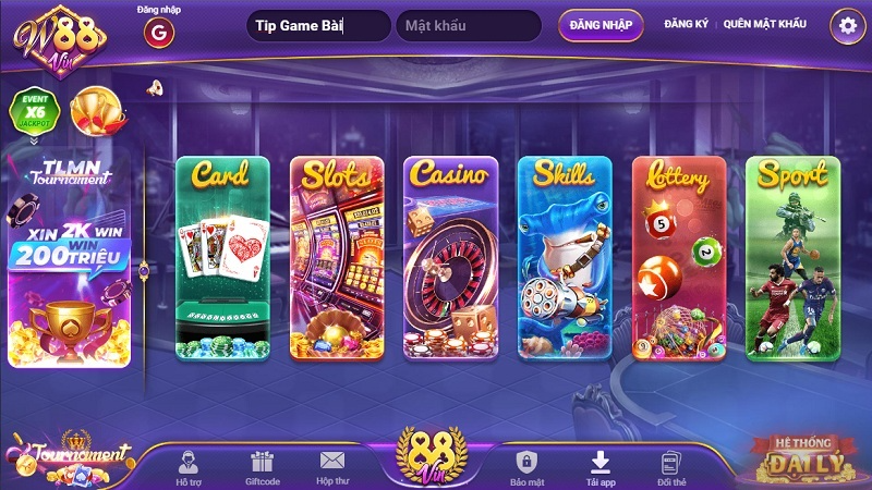 Tải W88 – Chinh phục cổng game bài đổi thưởng tiền tươi, thóc thật