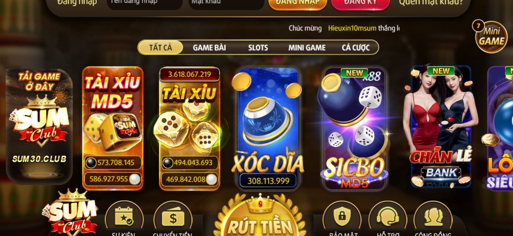 Đa dạng thể loại game sòng bài